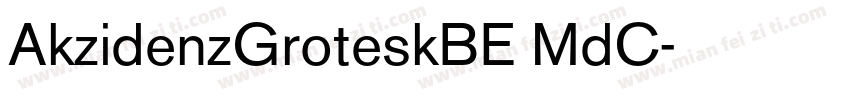 AkzidenzGroteskBE MdC字体转换